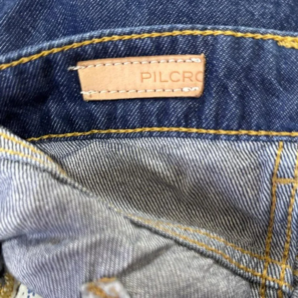 Anthropologie Pilcro Jeans The Annie High Rise Wide Leg Blue Denim Size 30 - Picture 12 of 15